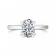 FlyerFit® Platinum Solitaire Engagement Ring