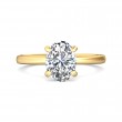 FlyerFit® 18K Yellow Gold Solitaire Engagement Ring