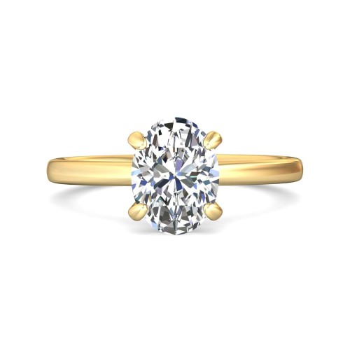 FlyerFit&reg; 14K Yellow Gold Solitaire Engagement Ring
