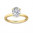 FlyerFit® 18K Yellow Gold Solitaire Engagement Ring