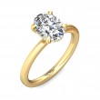 FlyerFit® 18K Yellow Gold Solitaire Engagement Ring
