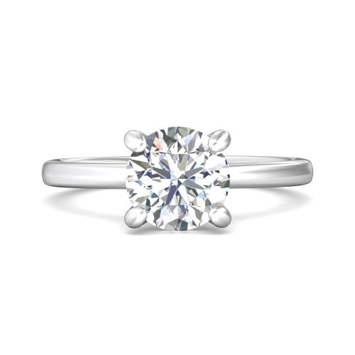 FlyerFit&reg; 14K White Gold Solitaire Engagement Ring