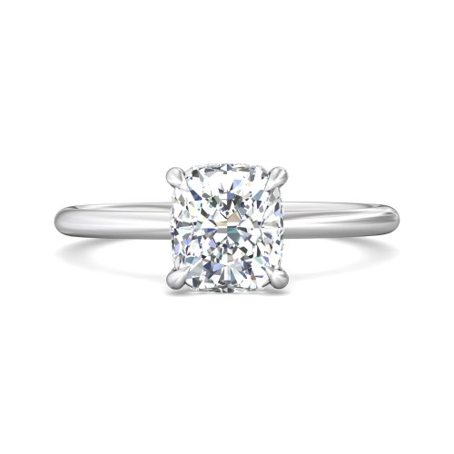 FlyerFit&reg; 14K White Gold Solitaire Engagement Ring
