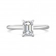FlyerFit® 14K White Gold Solitaire Engagement Ring