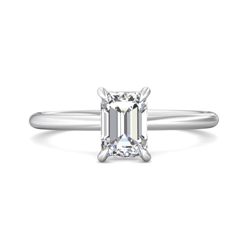 FlyerFit&reg; Platinum Solitaire Engagement Ring