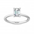 FlyerFit® 14K White Gold Solitaire Engagement Ring