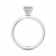 FlyerFit® 14K White Gold Solitaire Engagement Ring