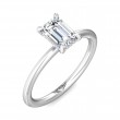 FlyerFit® 14K White Gold Solitaire Engagement Ring