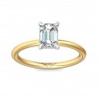 FlyerFit® 14K Yellow and 14K White Gold Solitaire Engagement Ring