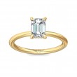 FlyerFit® 14K Yellow Gold Solitaire Engagement Ring