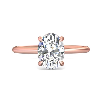 flyerfit® 14k yellow gold solitaire engagement ring