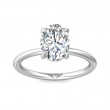 FlyerFit® 14K White Gold Solitaire Engagement Ring