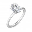 FlyerFit® 14K White Gold Solitaire Engagement Ring