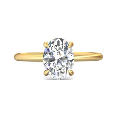 flyerfit® 18k pink gold solitaire engagement ring