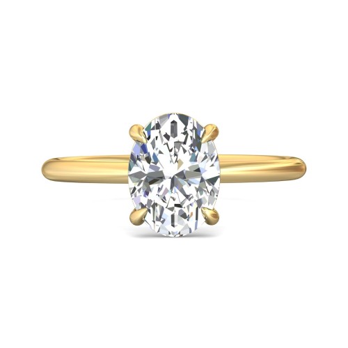 FlyerFit® 14K Yellow Gold Solitaire Engagement Ring