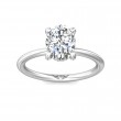 FlyerFit® 14K White Gold Solitaire Engagement Ring