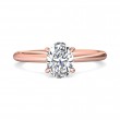 FlyerFit® 14K Pink Gold Solitaire Engagement Ring