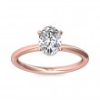FlyerFit® 14K Pink Gold Solitaire Engagement Ring