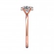 FlyerFit® 14K Pink Gold Solitaire Engagement Ring