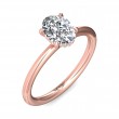 FlyerFit® 14K Pink Gold Solitaire Engagement Ring