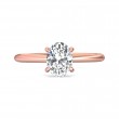 FlyerFit® 18K Pink Gold Solitaire Engagement Ring