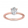 FlyerFit® 18K Pink Gold Solitaire Engagement Ring