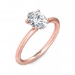 FlyerFit® 18K Pink Gold Solitaire Engagement Ring