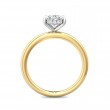FlyerFit® 18K Yellow Gold Shank And White Gold Top Solitaire Engagement Ring