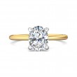 FlyerFit® 14K Yellow and 14K White Gold Solitaire Engagement Ring