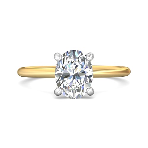FlyerFit&reg; 14K Yellow and 14K White Gold Solitaire Engagement Ring