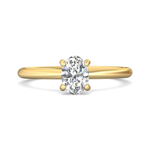 FlyerFit&reg; 14K Yellow Gold Solitaire Engagement Ring
