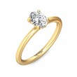FlyerFit® 14K Yellow Gold Solitaire Engagement Ring