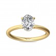 FlyerFit® 14K Yellow Gold Solitaire Engagement Ring