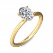 FlyerFit® 14K Yellow Gold Solitaire Engagement Ring
