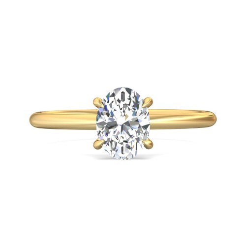 FlyerFit&reg; 14K Yellow Gold Solitaire Engagement Ring