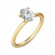 FlyerFit® 14K Yellow Gold Solitaire Engagement Ring
