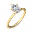 FlyerFit® 14K Yellow Gold Solitaire Engagement Ring