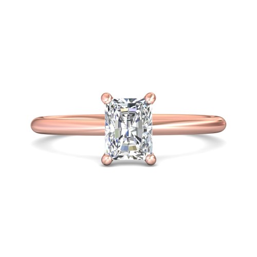 FlyerFit&reg; 14K Pink Gold Solitaire Engagement Ring