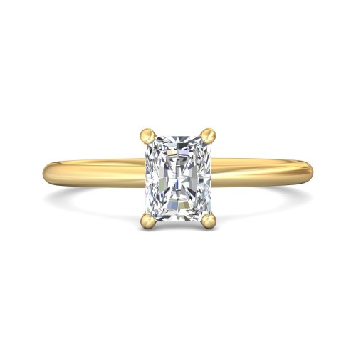 FlyerFit&reg; 18K Yellow Gold Solitaire Engagement Ring