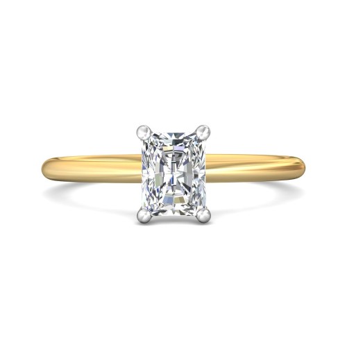 FlyerFit&reg; 14K Yellow and 14K White Gold Solitaire Engagement Ring