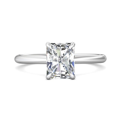 FlyerFit&reg; 18K White Gold Solitaire Engagement Ring