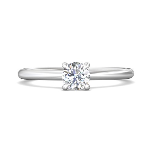 FlyerFit&reg; 18K White Gold Solitaire Engagement Ring
