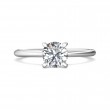 FlyerFit® 18K White Gold Solitaire Engagement Ring