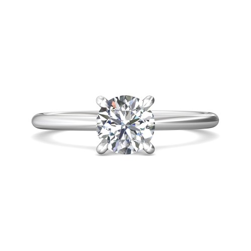 FlyerFit&reg; Platinum Solitaire Engagement Ring