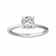 FlyerFit® 18K White Gold Solitaire Engagement Ring