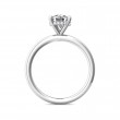 FlyerFit® 18K White Gold Solitaire Engagement Ring