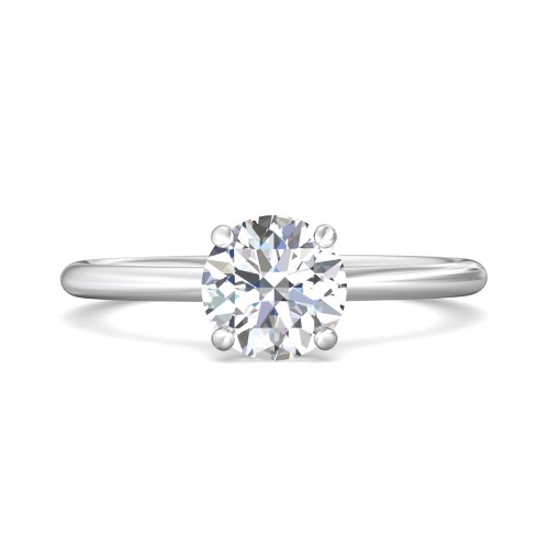 FlyerFit&reg; Platinum Solitaire Engagement Ring