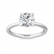 FlyerFit® 18K White Gold Solitaire Engagement Ring