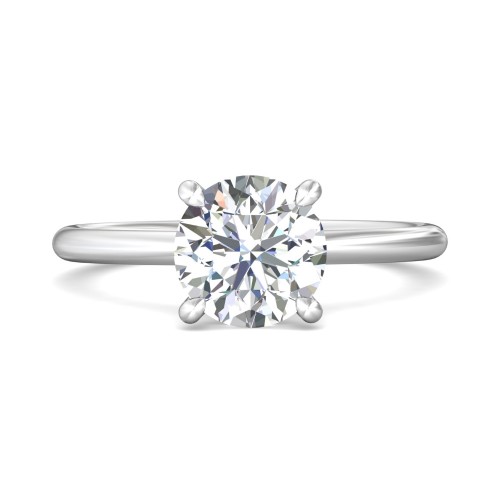 FlyerFit&reg; Platinum Solitaire Engagement Ring