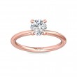 FlyerFit® 18K Pink Gold Solitaire Engagement Ring